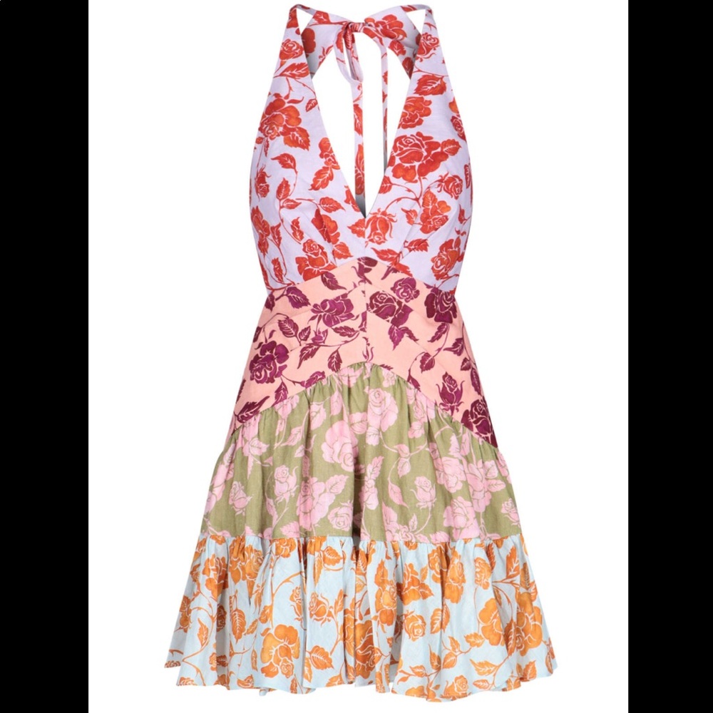 Zimmermann Lovestruck V Neck Mini Dress